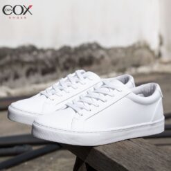 Giày Sneaker Da Unisex DINCOX-D20 FULL WHITE Năng Động Cá Tính