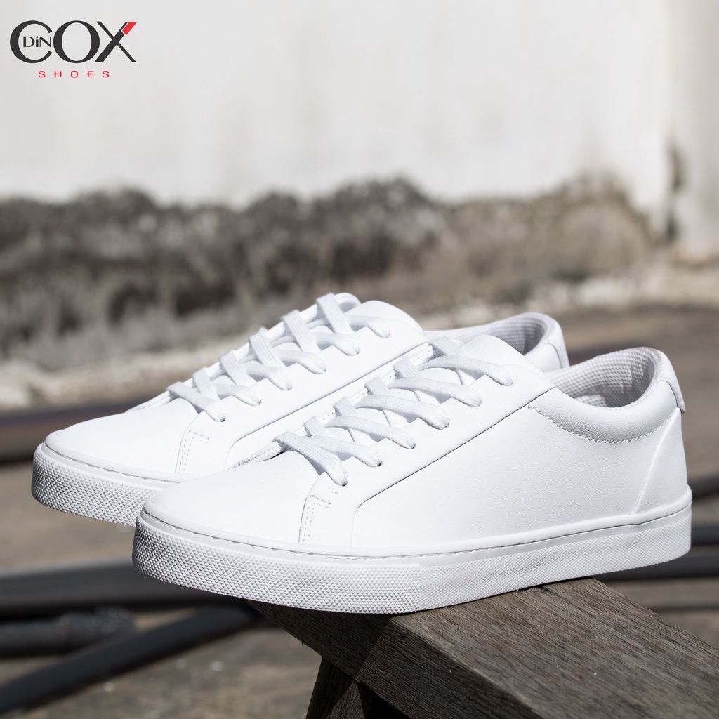 Giày Sneaker Da Unisex DINCOX-D20 FULL WHITE Năng Động Cá Tính