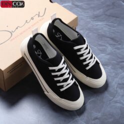 Giày Sneaker Vải Canvas Unisex DINCOX C20 BLACK Phong Cách Trẻ Trung.