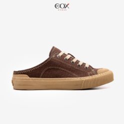 Giày Sục Đạp Gót Mules Vải Sneaker Unisex E10 CHOCO MILK DINCOXT ăng Chiều Cao 4cm