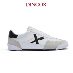 New Arrivals | Giày Sneaker Nam Nữ Dincox DC47 WHITE/ BLACK Micro Suede Kết Hợp Da Shoes Đế Bằng, Bền Và Nhẹ Hơn